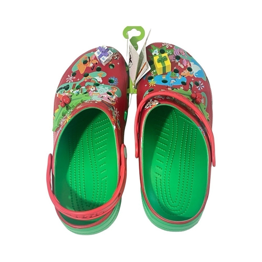 Disney Christmas New Mickey Holiday Crocs Clog Size 12 - Picture 5 of 8